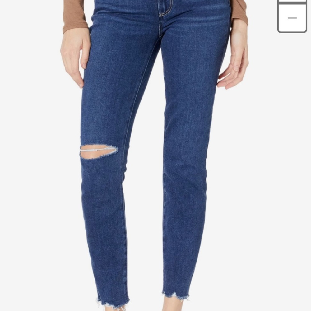 PAIGE jeans.Verdugo Ankle in Montreux Destructed/Ragged Fray Hem. Size 27. Used.
